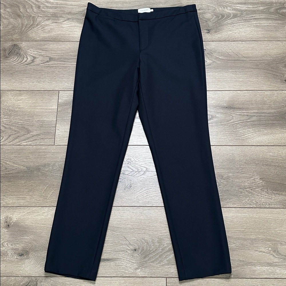 The Reset R Label Mid Rise Ankle Trouser Pants Navy Blue Size Medium